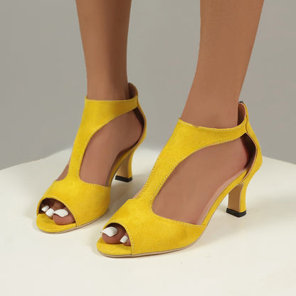 Sandales "Sky-High Chic" – Bottines d'Été à Bout Ouvert & Fermeture Éclair