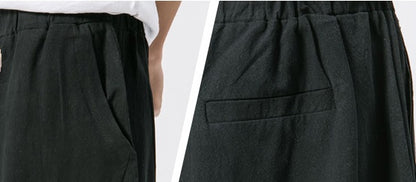 Pantalon Harem "Zen-Flow" – Style Chinois en Coton & Lin, Coupe Large & Relax