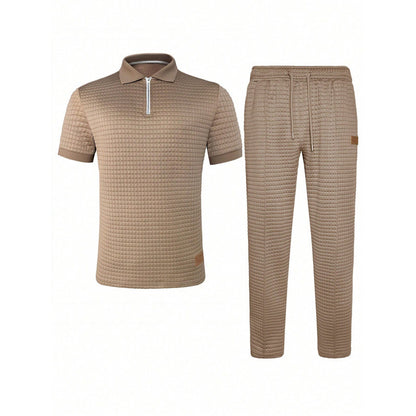 Ensemble Deux Pièces De Polo Zippé Décontracté