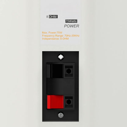 Enceintes Hi-FI Passives d'Étagère - Paire d'Enceintes Stéréo à 2 Voies - Haut-Parleur 75W - Support Mural Inclus - Haut-Parleurs de Graves 4" - Son Surround