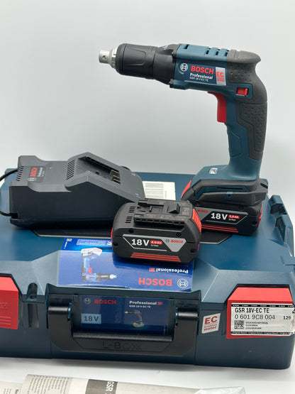 Visseuse placo bosch professionnel sans fil GSR 18V-EC TE plus chargeur + 2x4ah L-boxx neuve