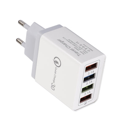 Chargeur USB Charge rapide 3.0 4 Adaptateur de téléphone pour tablette Chargeur mobile mural portable
