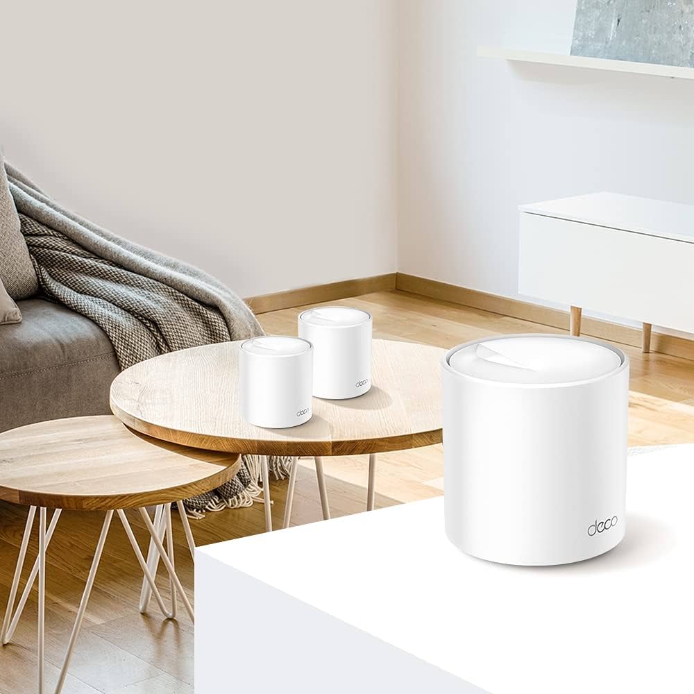 TP-Link Deco WiFi 6 Mesh AX 5400Mbps Deco X60(2-Pack) V3.2, Système WiFi 6 pour Toute la Maison, Couverture de 490㎡, Installation Facile, Contrôle Parental, Compatible avec Toutes Les Box Fibre
