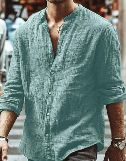 Chemise "Aura Summer" – Col Cubain & Texture Légère