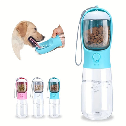Bouteille d'eau portable pour chien et chat avec rangement, contenant de nourriture et d'eau pour chiots, mangeoire pour animaux de compagnie, bol de voyage en plein air, bols à boire pour animaux de compagnie