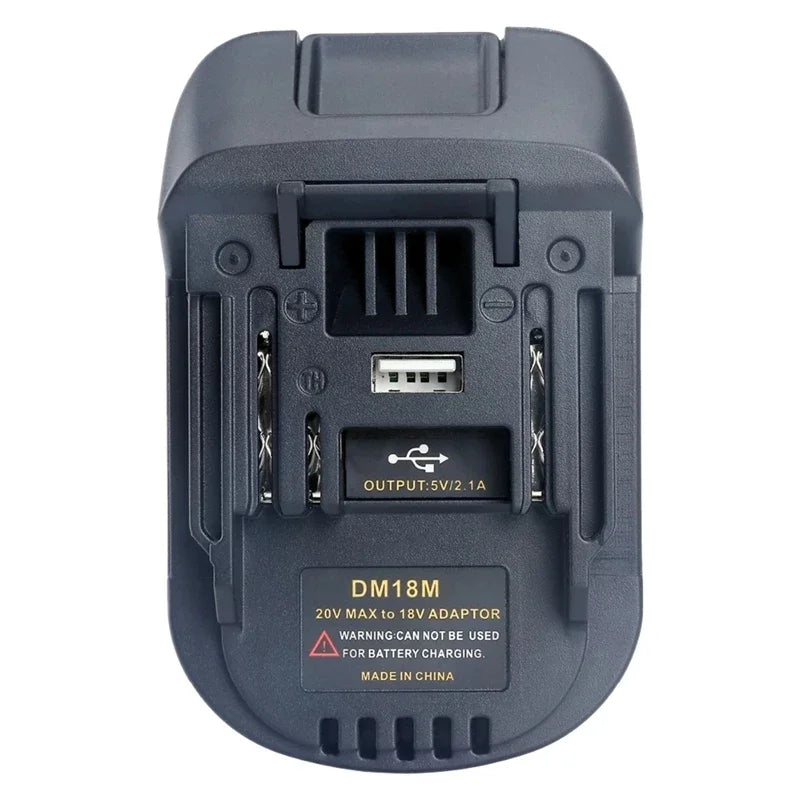 Convertisseur d'adaptateur d'outil électrique DM18M Adaptateur de batterie pour Dewalt DCB200 DCB205 20V Lithium à pour Makita BL1830