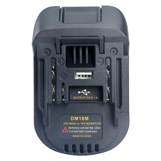 Convertisseur d'adaptateur d'outil électrique DM18M Adaptateur de batterie pour Dewalt DCB200 DCB205 20V Lithium à pour Makita BL1830