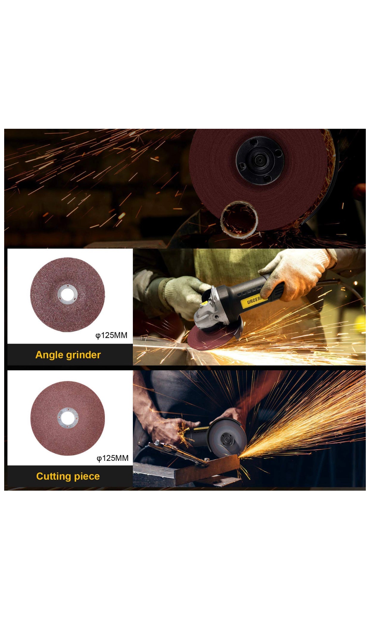 Disqueuse 125mm avec disques à tronçonnée ultra puissante 1200watt neuve