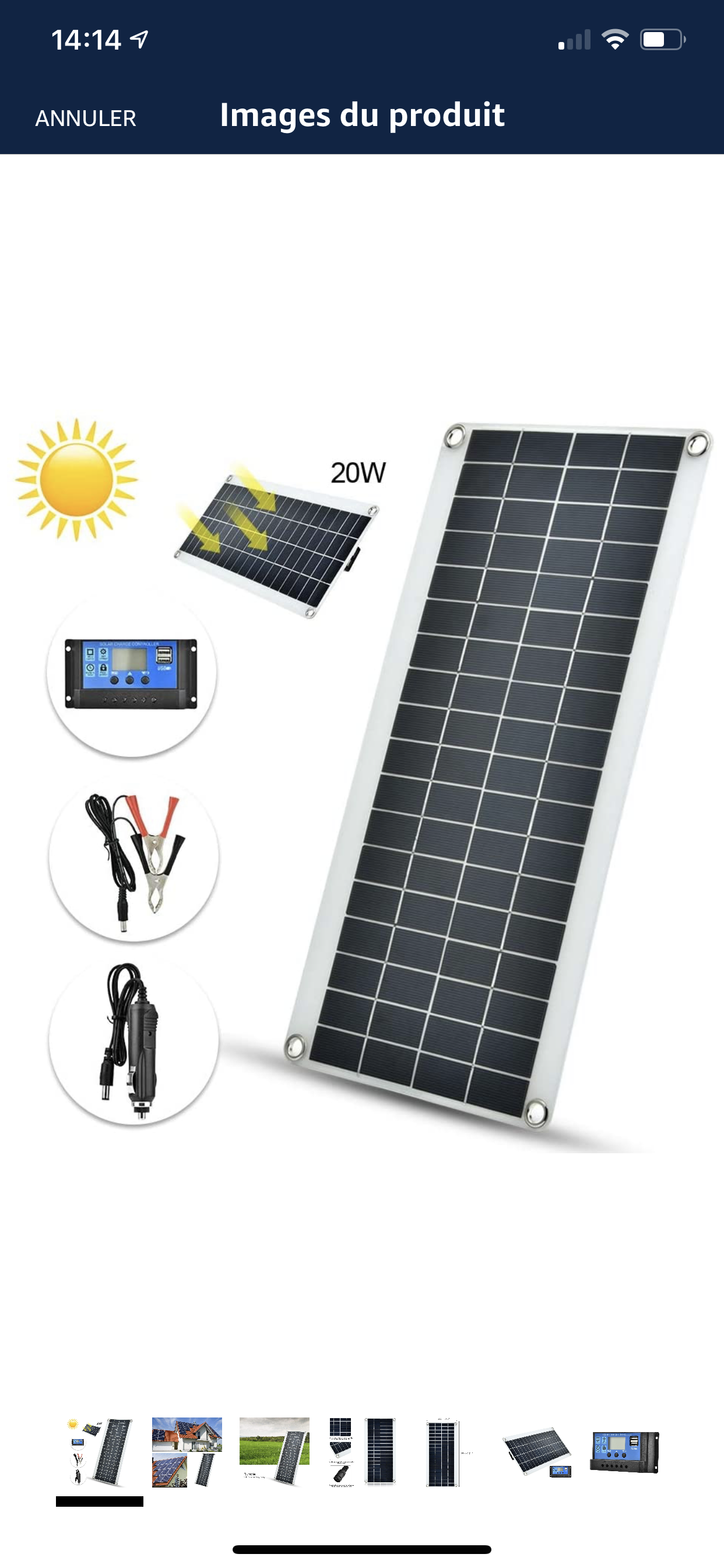 Panneau solaire, nouveau panneau solaire polycristallin flexible de 20W durable extérieur imperméabl