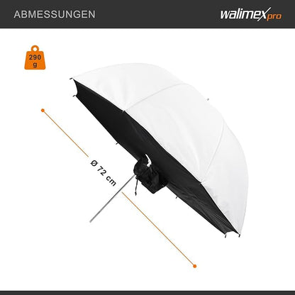 Parapluie diffuseur walimex translucide, 72 cm