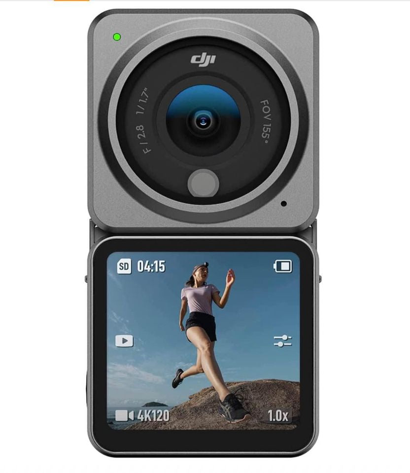 DJI Action 2 Dual-Screen Combo - Caméra d'action 4K avec un module d'extension de batterie, sceller