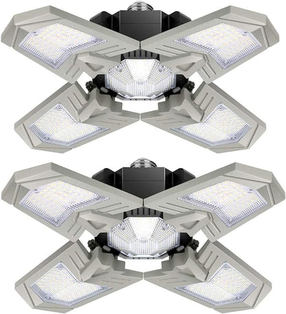 Éclairage de garage à LED Avec 4 panneaux Réglables, E27 6500K 12000LM 120w neuf