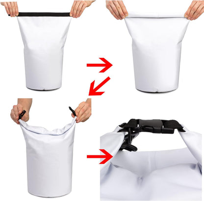 ALLCAMP Sac étanche 5 L/10 L/40 L 500D heavey-Duty PVC Sac étanche Dry Bag Sac pour Kayak/Bateau/Canoeing/Pêche/Camping/Piscine/Rafting/Snowboard