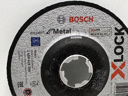 Disque abrasif déporté Expert for Metal Ø125 x 6 mm X-LOCK BOSCH 2608619259