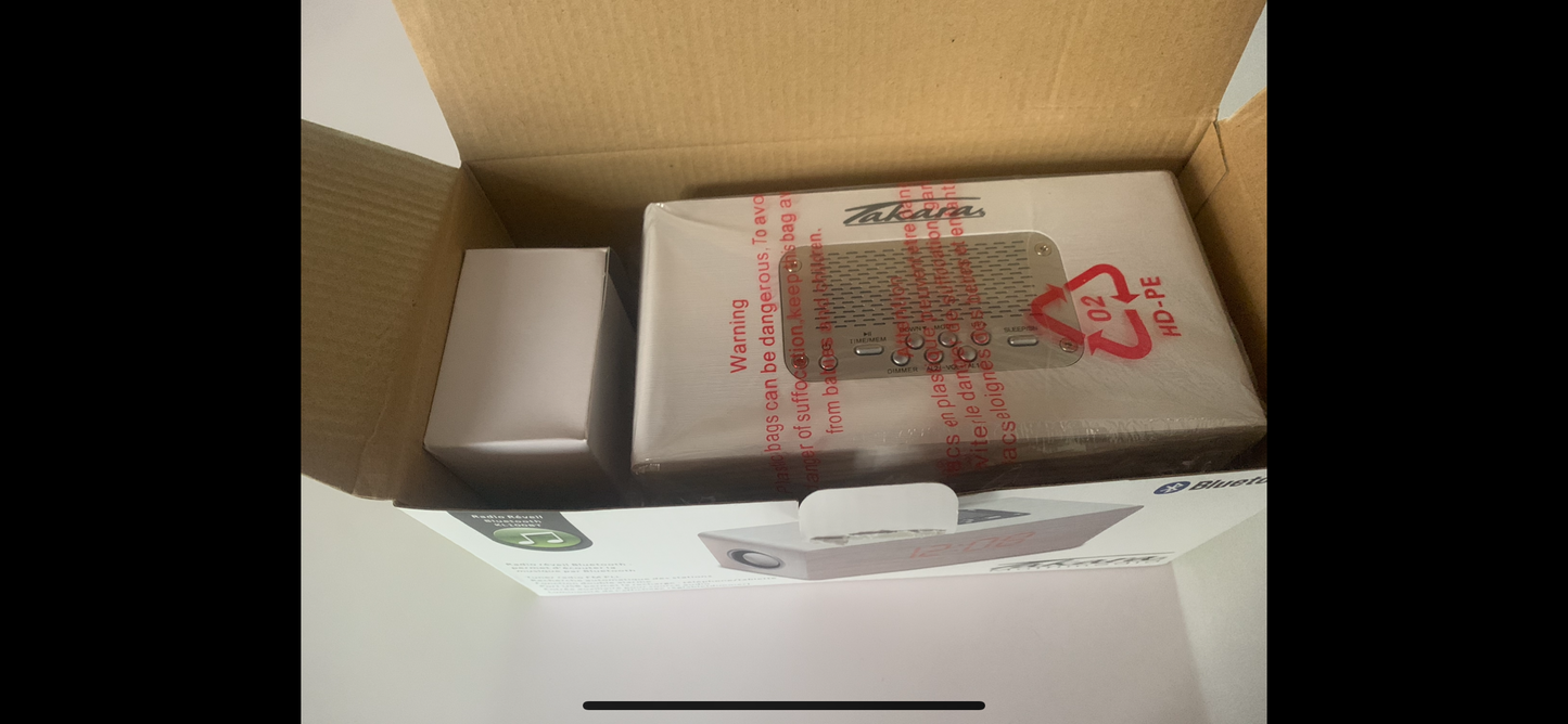 Radio réveil Bluetooth Blanc neuf