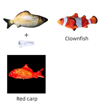 Poisson Interactif "Real-Flop" – Jouet Électrique Sautillant & Rechargeable USB