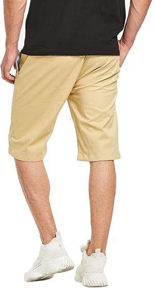 Short d'été décontracté en coton pour homme avec taille élastique et poches
Taille: S bleu