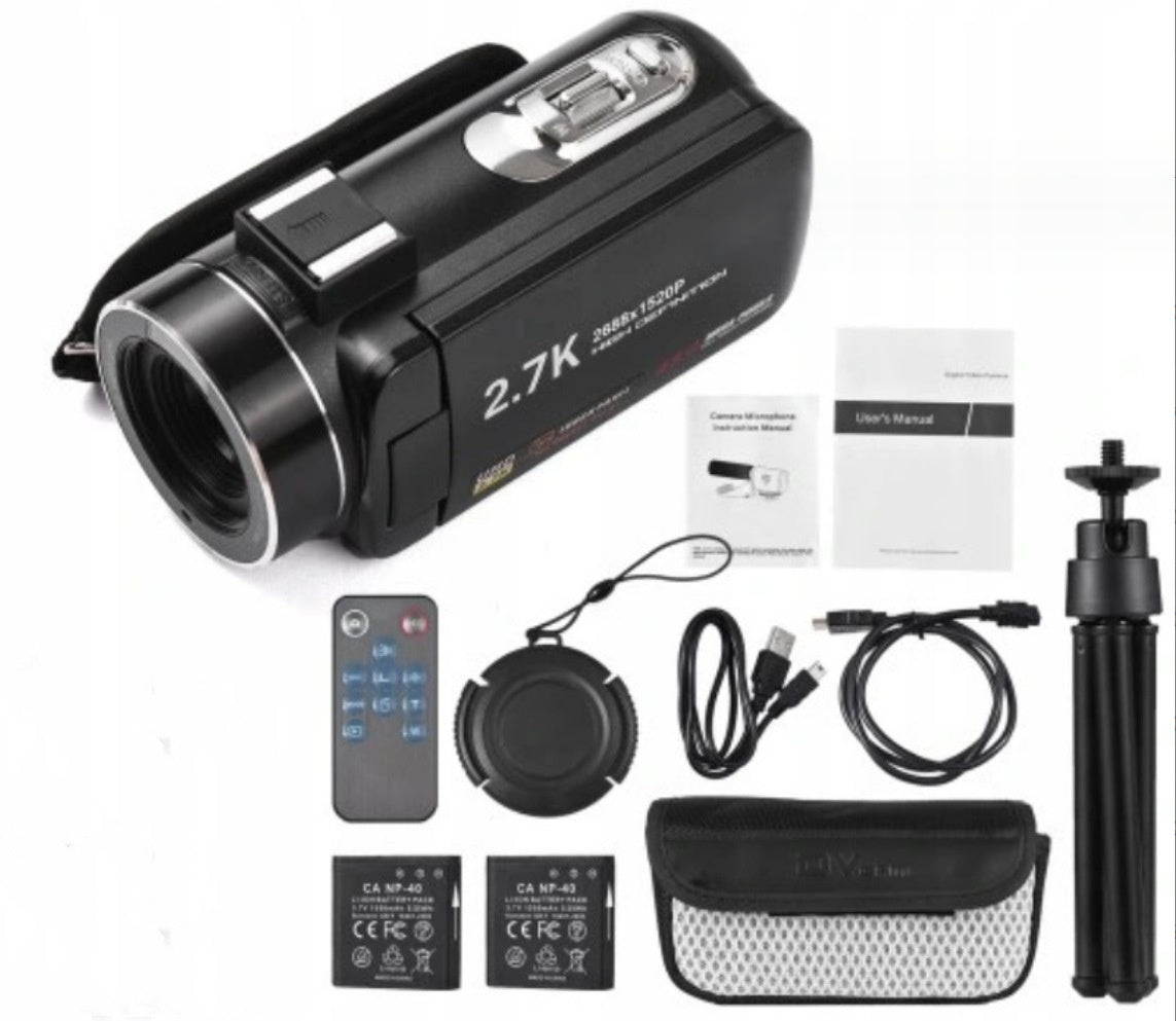 Caméra vidéo numérique version anglaise 27K HD 48 millions de pixels Caméra de voyage domestique