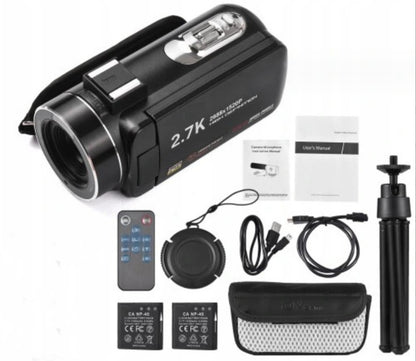 Caméra vidéo numérique version anglaise 27K HD 48 millions de pixels Caméra de voyage domestique