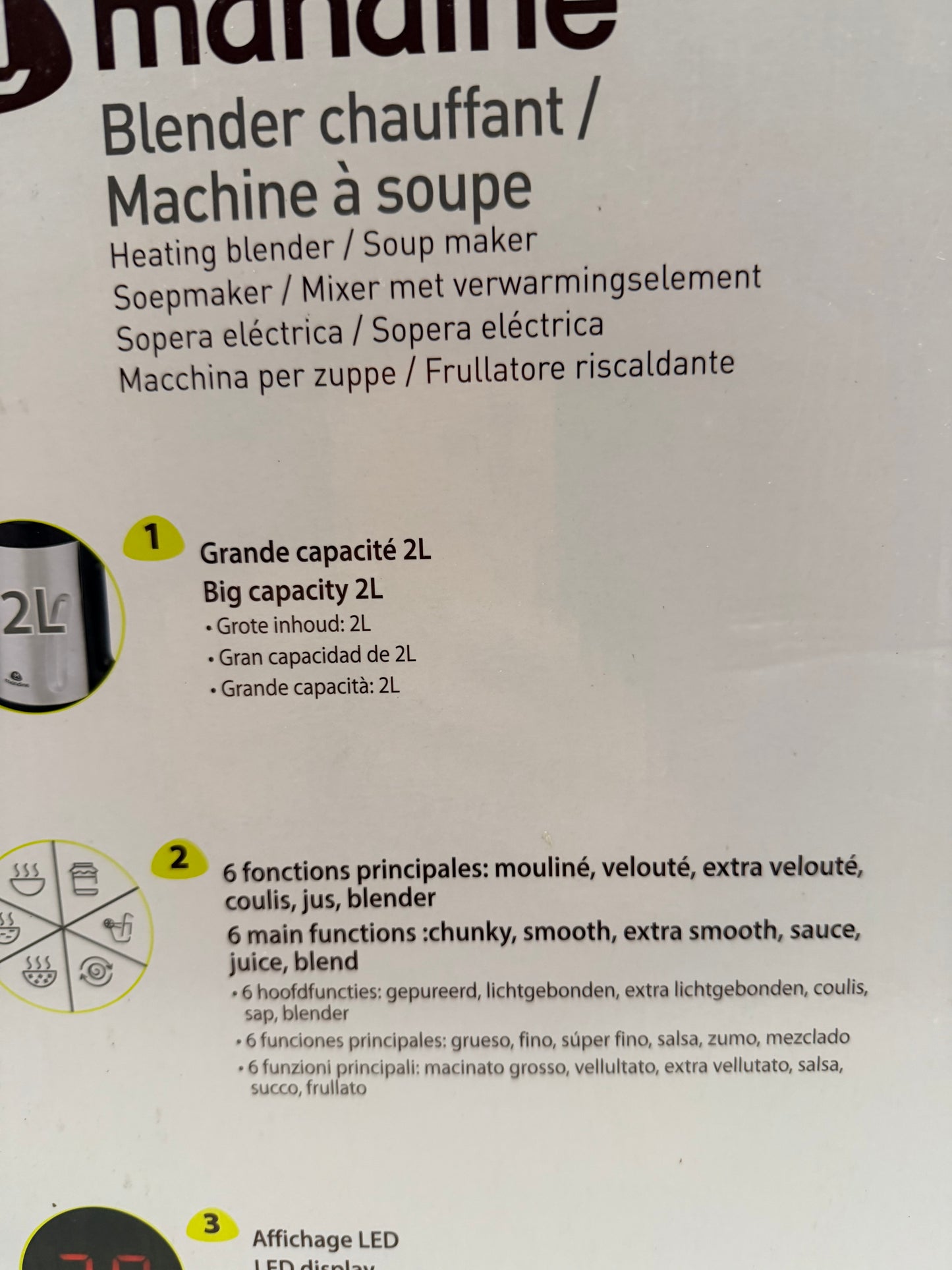 Blender chauffant MSM2L-21 MANDINE