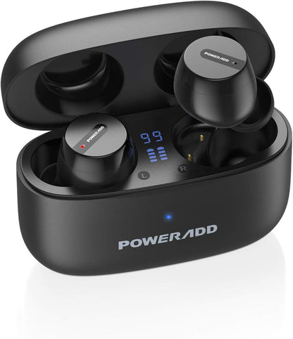 Casque de Sport Bluetooth sans Fil IPX7 étanche pour Le Jogging/la Course avec Microphone intégré, 25 Heures d'autonomie, Bluetooth 5.0 pour Apple Huawei Samsung… (S12)