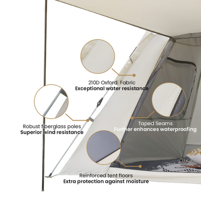 Tente de camping à ouverture rapide et à chargement automatique par ressort