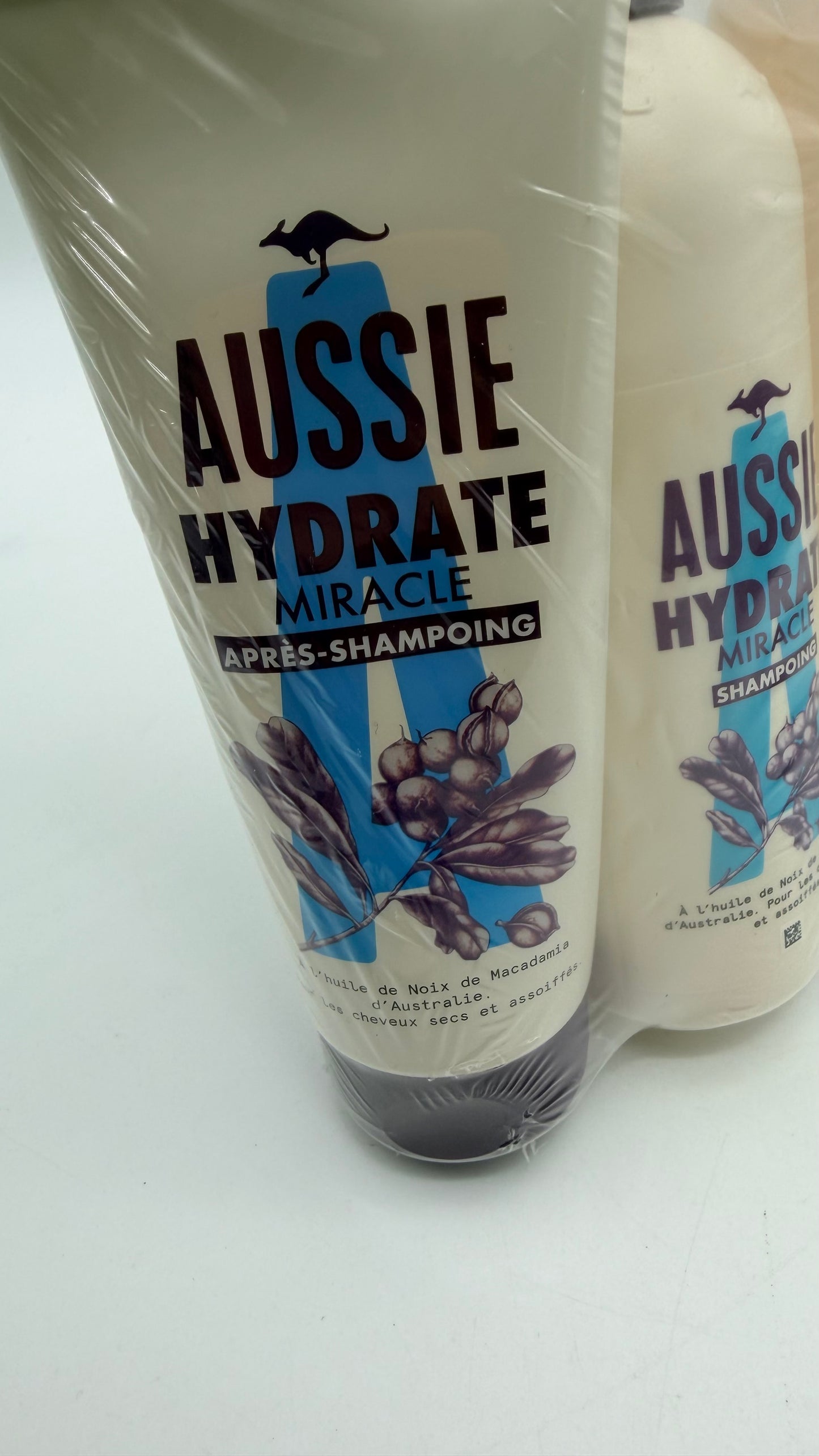 Aussie Hydrate Miracle Shampoing, Après-shampoing Et Soin Intensif Hydratants, Pour Cheveux Secs, Á L'Huile De Macadamia