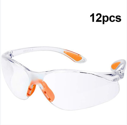 Lunette de Protection Lot de 12 SG001 Rglables Transparentes Lunettes de scurit Taille Confortable Anti-Rayures Anti-bue[527]