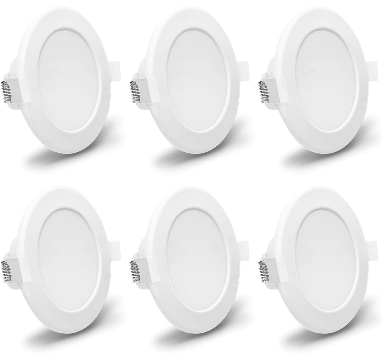 Spots Led Encastrable, Extra plat 6W Equivalent 60W 230V IP44 Spot Encastré Led blanc chaud 3000K
