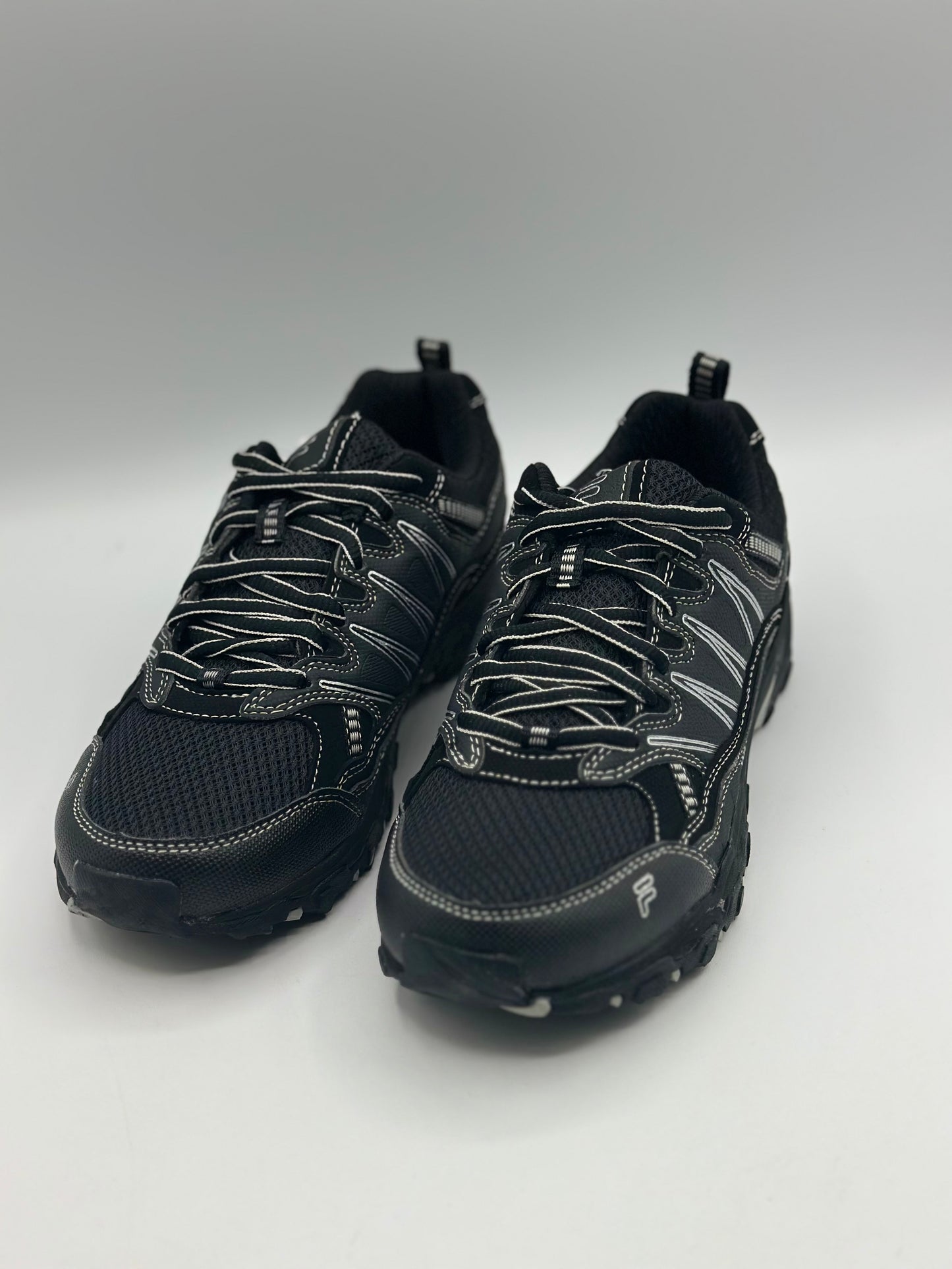 Fila Men's Memory at Peak Steel Toe Trail Runner, Black/Metallic Silver, T38