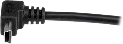 StarTech.com Câble Mini USB 1 m - A vers Mini B coudé 90° vers le haut - Câble USB Mini B Angle Coude vers le haut - Noir 1m (USBAMB1MU)