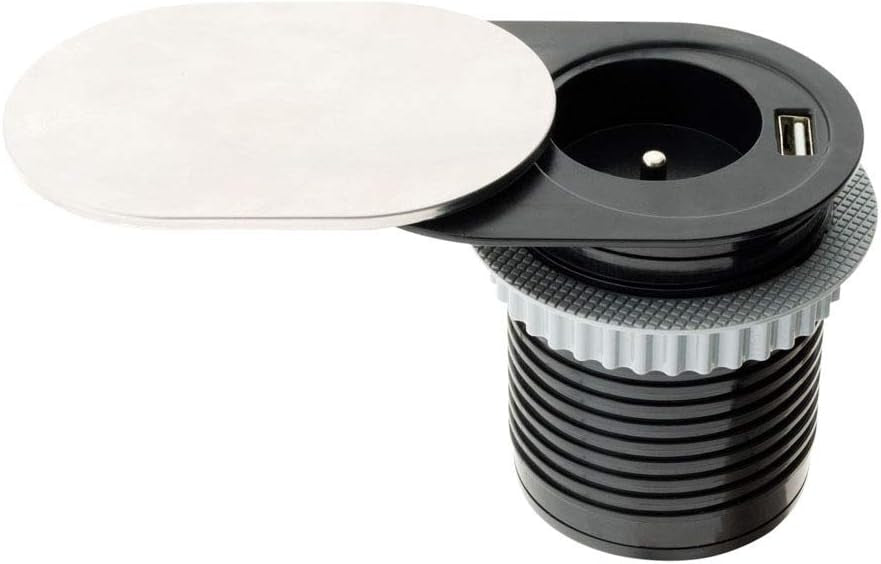 Bloc prise encastrable compact à glissière avec port USB  neuf