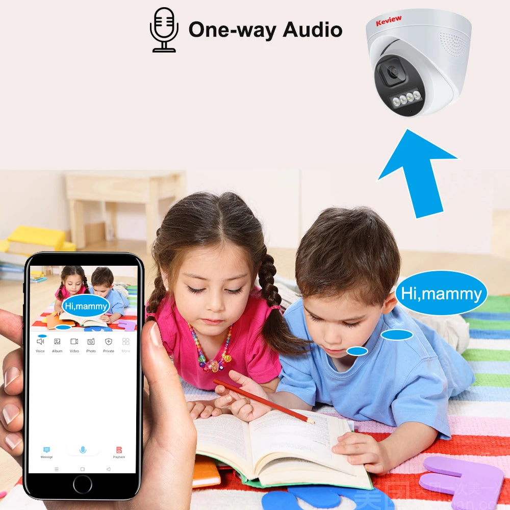 4K 8MP POE Caméra IP Audio POE/NOT POE H.265 Onvif Grand Angle 2.8mm AI Couleur Vision Nocturne Maison CCTV Vidéo Surveillance Sécurité