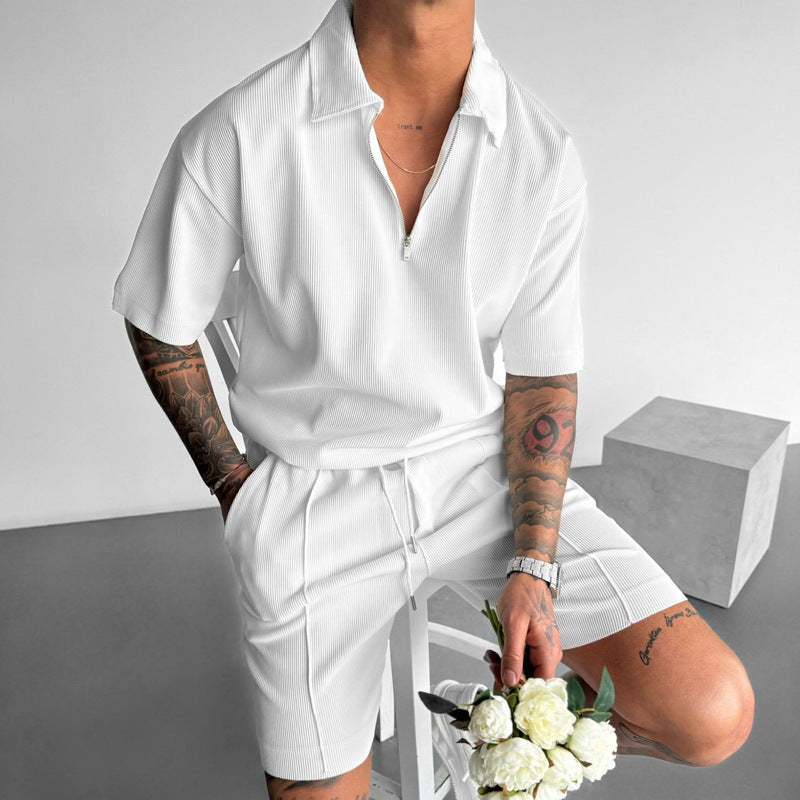 Ensemble "Urban-Easy" – Duo Haut à Zip & Short à Cordon