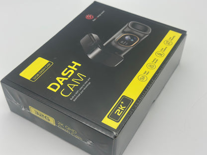 Dashcam Voiture Avant 2K 1440P, Camera Voiture, avec Carte SD 32GB, WiFi & APP, Grand Angle de 150°, Vision Nocturne IR, Enregistrement en Boucle, 24 Eures Mode Parking, G-Capteur, WDR