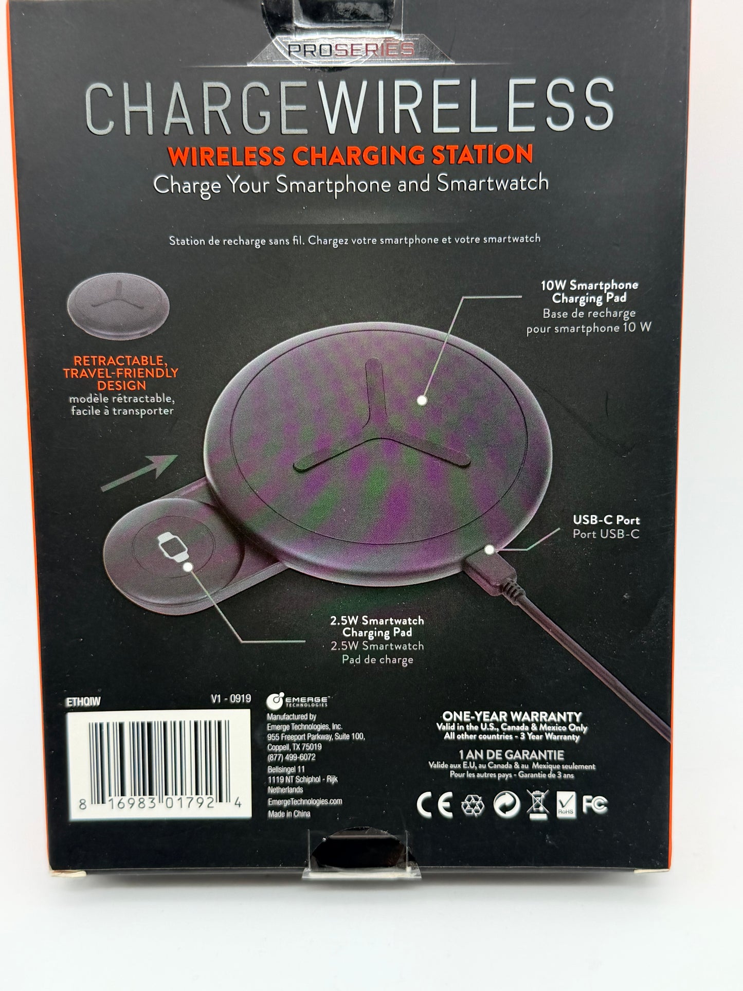 Helix Chargeur Induction Compatible Apple Watch Noir