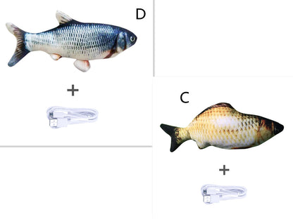 Poisson Interactif "Real-Flop" – Jouet Électrique Sautillant & Rechargeable USB