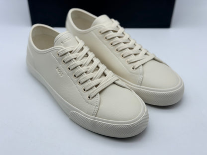 BOSS Hommes Aiden Tenn Baskets Basses en Similicuir grainé