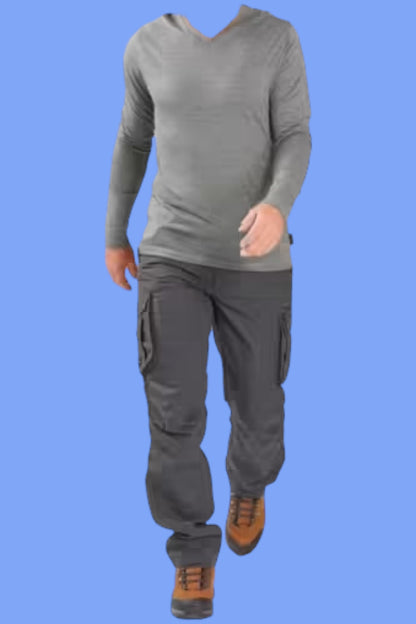 Pantalon cargo trekking - gris homme taille M