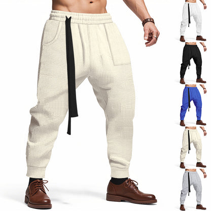 Pantalon "Waffle-Street" – Jogging en Maille Gaufrée & Coupe Relaxed