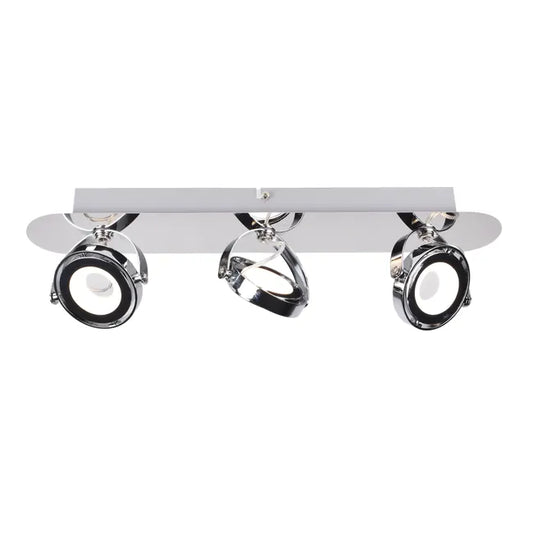 Rampe 3 spots module led, design, métal chrome, INSPIRE Xena neuf