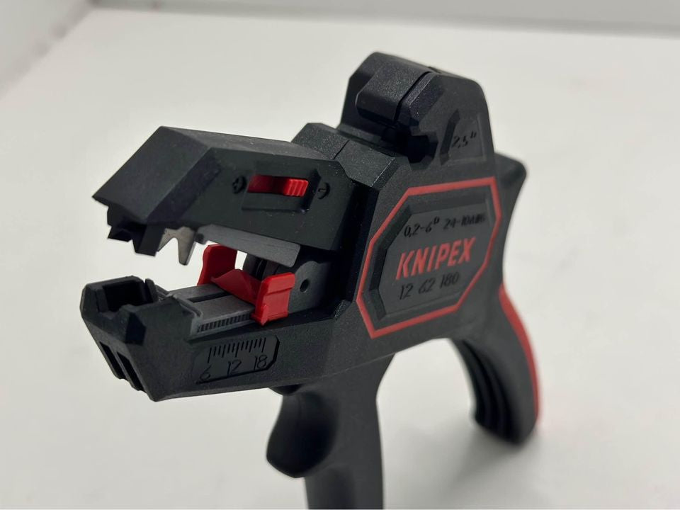 KNIPEX Pince à dénuder automatique, 0,2-6 mm², avec réglage fin, avec butée de longueur réglable, pince à dénuder, 12 62 180