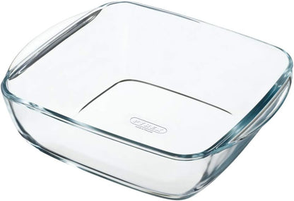 Pyrex - Cook&Heat - Plat Carré en Verre avec Couvercle Hermétique Spécial Micro-Ondes – Boîte de Conservation – Cuisinez au Four, Conservez et Réchauffez, Transparent