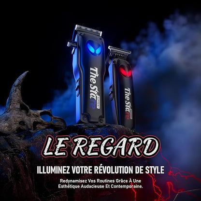 SUPRENT Tondeuse à Cheveux Professionnelle Homme, Tondeuse Barbe Kit avec 9 Peigne de Guidage Sans Fil Coupe de Cheveux Electriques (Noir)