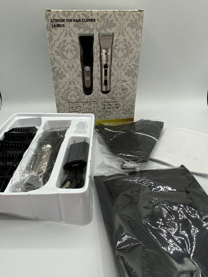 Tondeuse à Cheveux Hommes Professionnel Sans fil IPX7 Tondeuse Homme Rechargeable à 2 Niveaux de Vitesse Écran LCD et Lame Céramique avec 2 peignes à favoris et 4 Peigne 3/6/9/12 mm