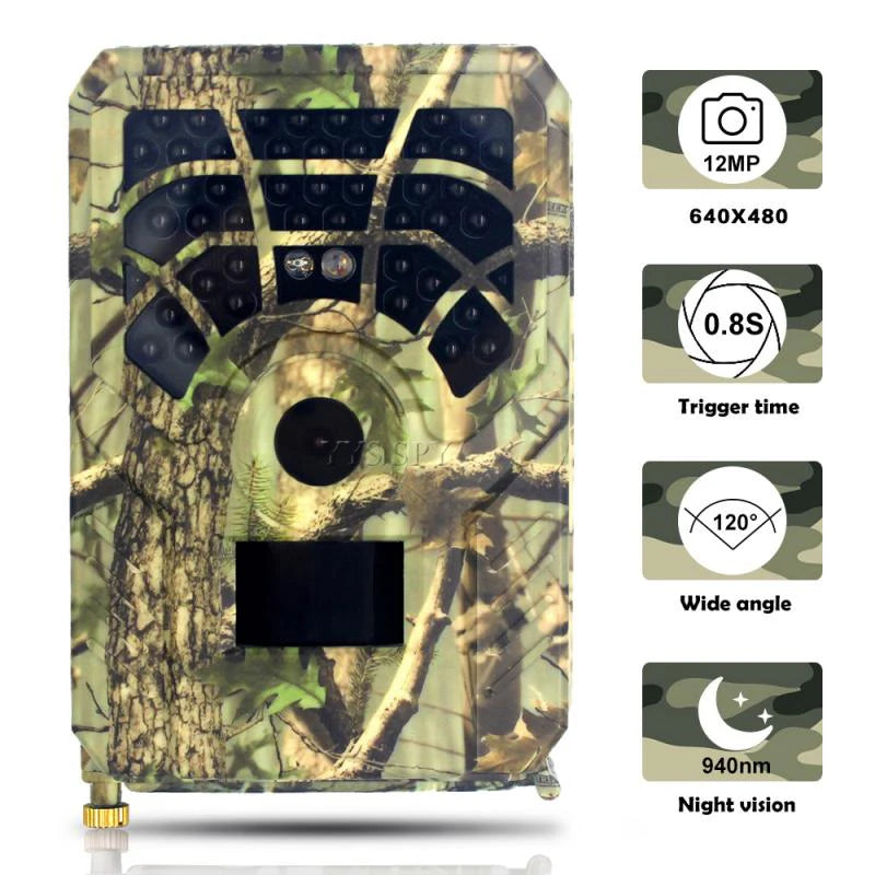 12MP Wildlife Trail Camera Photo Traps Night Vision Camara Caza Wildgame Outdoor Safety Surveillance Anti Spy Hunting Kamera