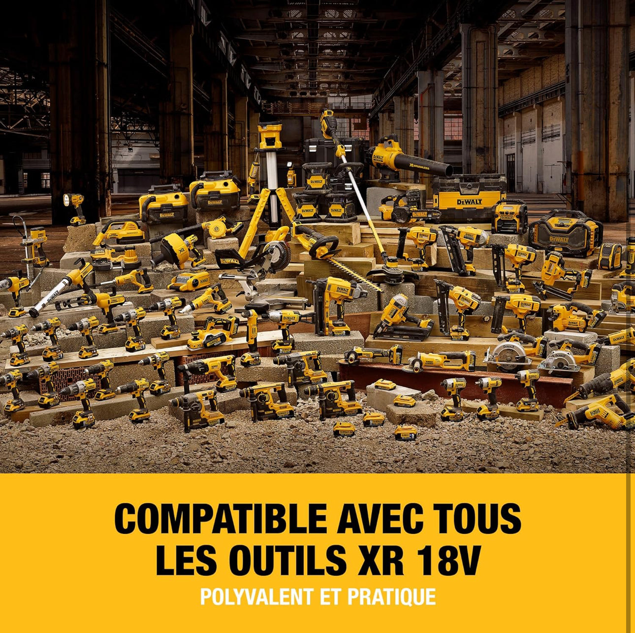 DEWALT - Batterie 4Ah XR 18V avec témoin de charge lumineux, DCB182-XJ