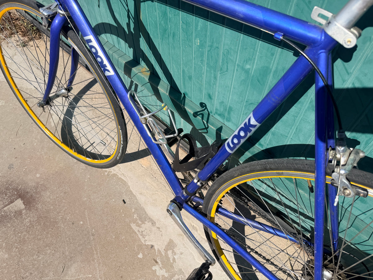 Vélo de Course Vintage LOOK – Bleu/Jaune – Occasion excellent État