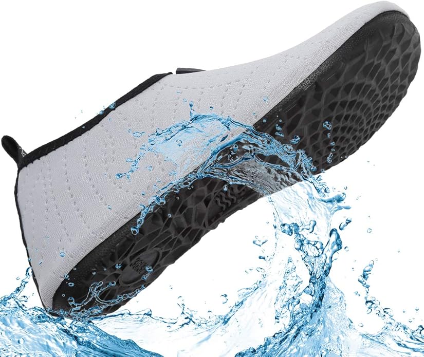 welltree Hommes Femmes Chaussures d'eau Séchage Rapide Sports Aqua Chaussures,Danse, Nager, Marcher, Yoga, Lac, Plage, Jardin, Parc, Conduite, Nautisme