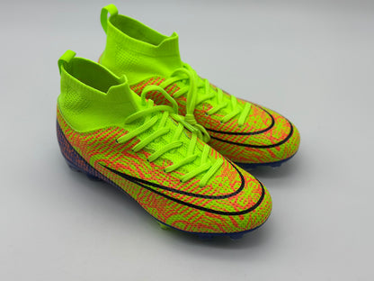 Chaussures de Football Homme Professionnel Chaussures de Futsal Antidérapants pour l'entraînement Athlétisme Adolescents High Top Chaussures de Sport